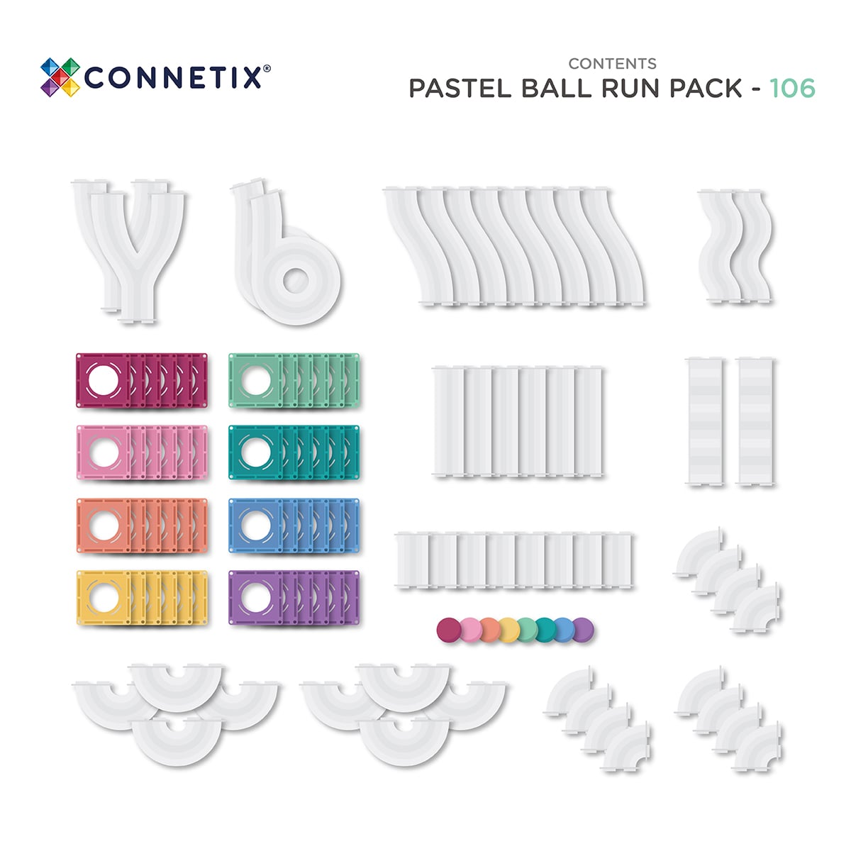 Pastel Ball Run Pack 106 pc