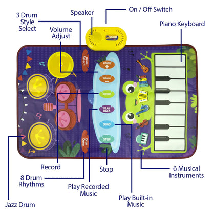 2 in 1 Musical Mat for Toddlers