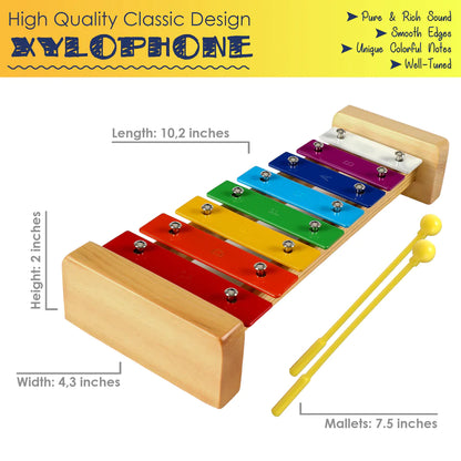 Wooden Xylophone for Kids and Toddlers