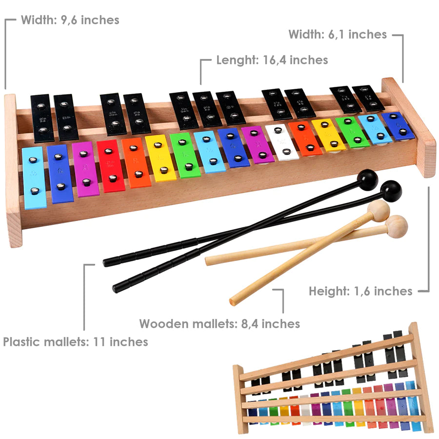 Klokkespill Xylophone 27 Note FargerikeKlokkespill Xylophone 27 Note Fargerike  