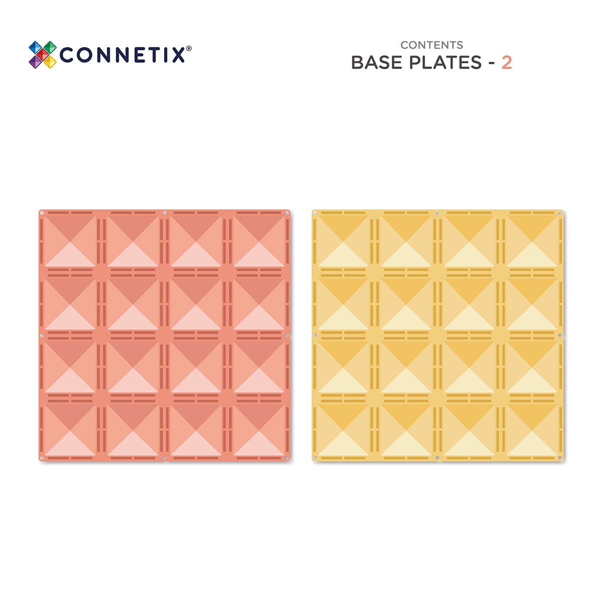 Pastel Lemon & Peach Base Plate 2 pc