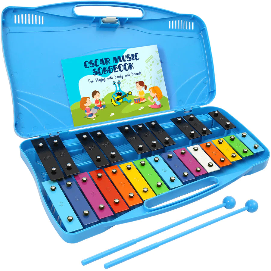 Glockenspiel Xylophone (25 Note Colorful Metal Keys)