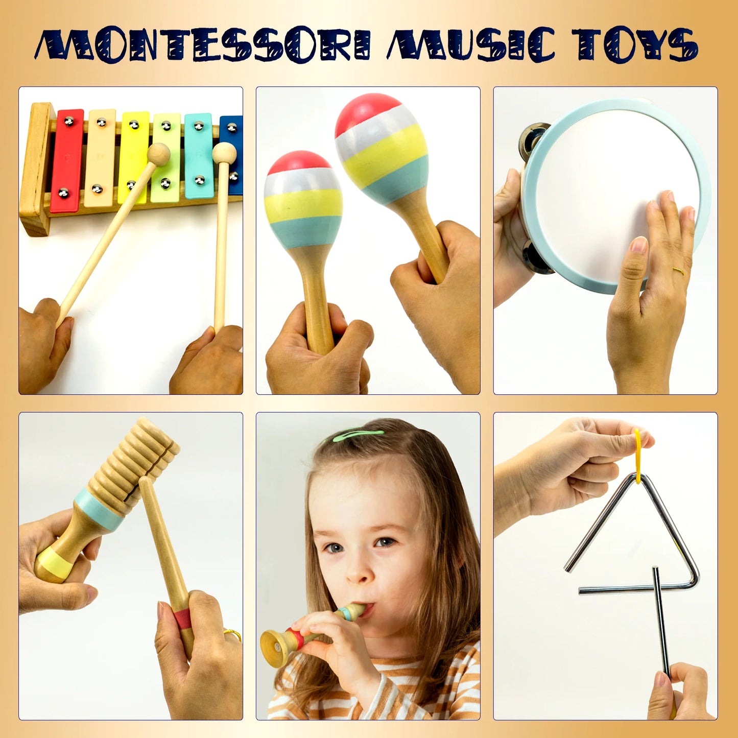 Montessori Wooden Musical Instruments Set