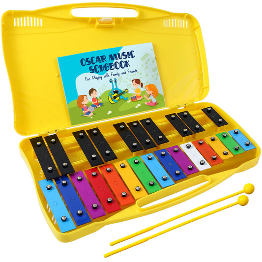 Glockenspiel Xylophone (25 Note Colorful Metal Keys)